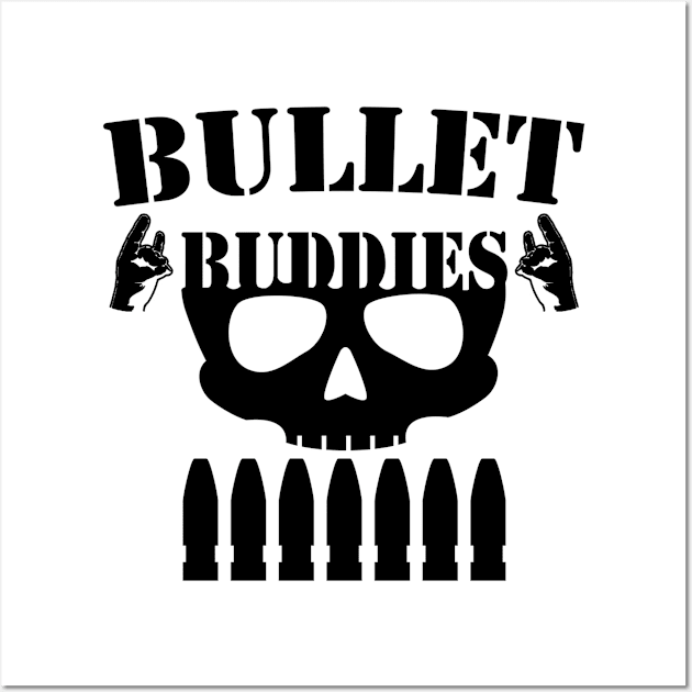 Bullet Buddies Logo (Black) Wall Art by Padens Place